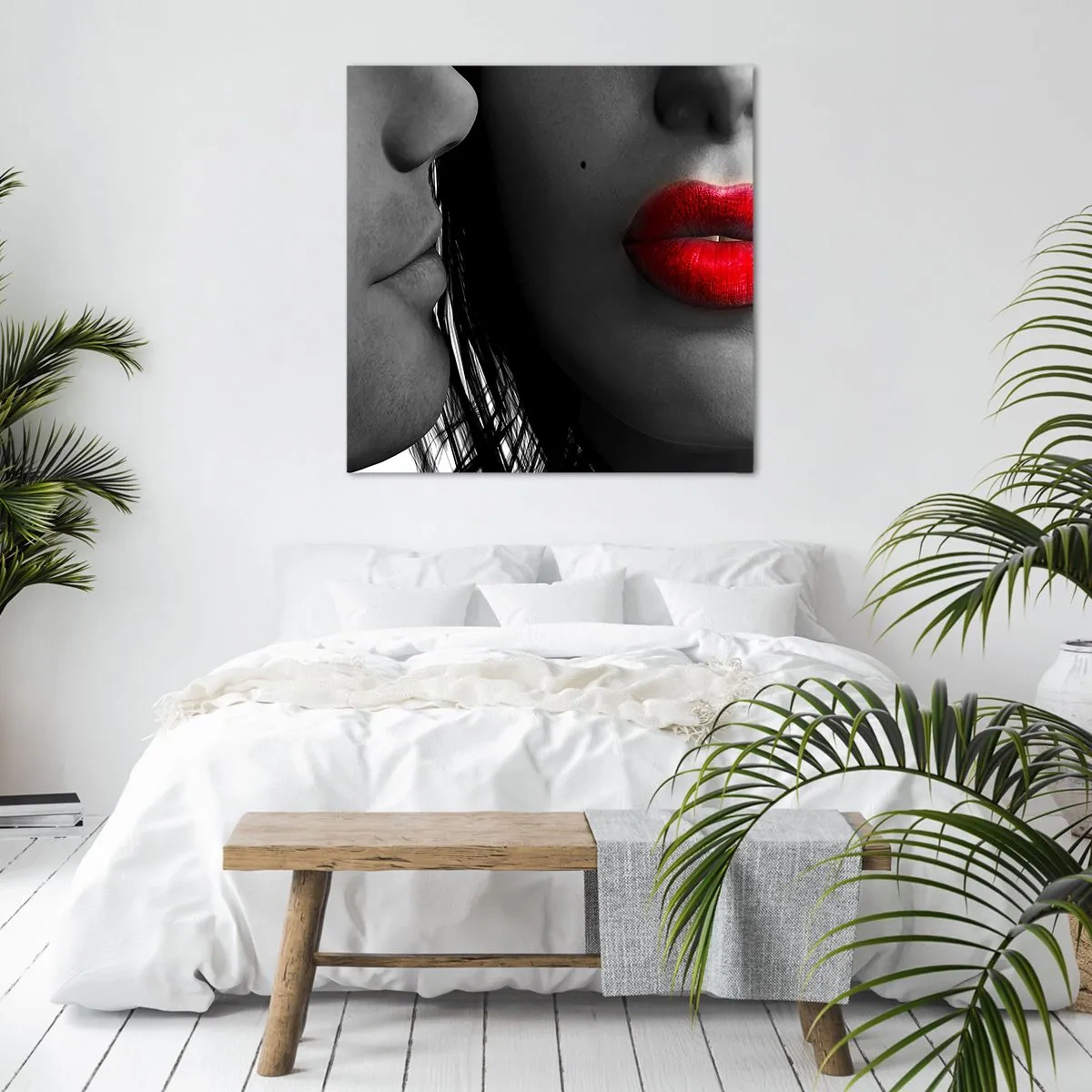 Bild auf Leinwand - Leinwandbild - Gesicht am Gesicht - 60x60 cm