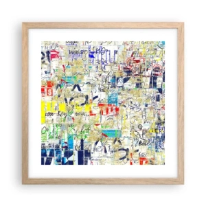 Poster in einem Rahmen aus heller Eiche - Es freut einfach die Augen - 40x40 cm