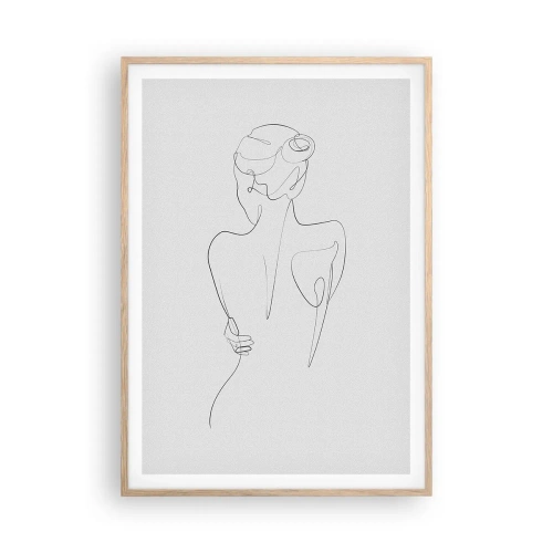 Poster in einem Rahmen aus heller Eiche - Körpermusik - 70x100 cm