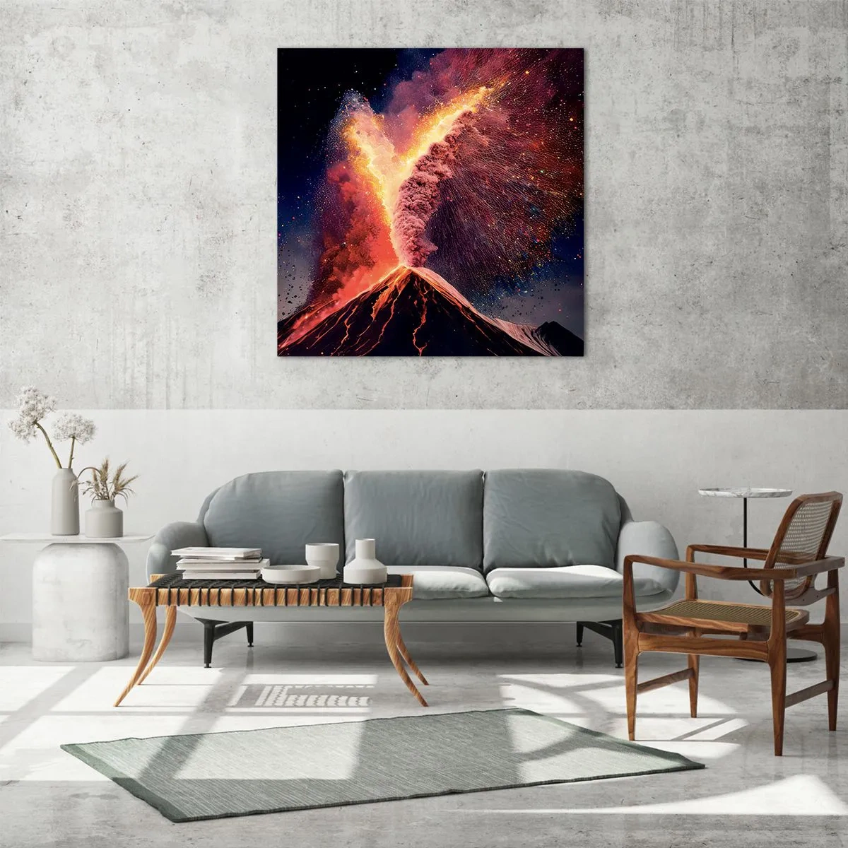 Glasbild - Bild auf glas - Schönheit und Horror - 30x30 cm