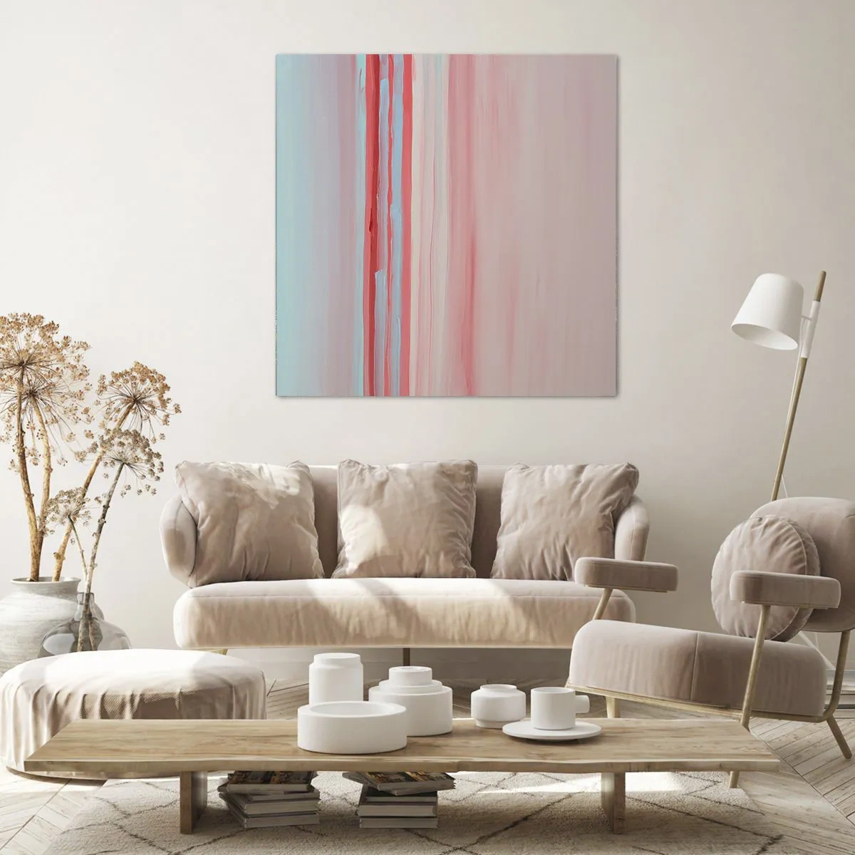 Bild auf Leinwand - Leinwandbild - Abstraktion im Morgengrauen - 40x40 cm
