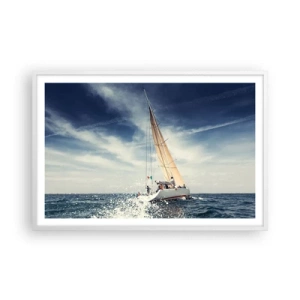 Poster in einem weißen Rahmen - Sie werden uns nicht einholen! - 91x61 cm