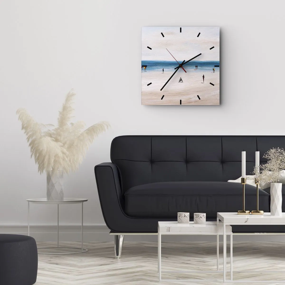 Wanduhr - Glasuhr - Natürliches Bedürfnis - 30x30 cm