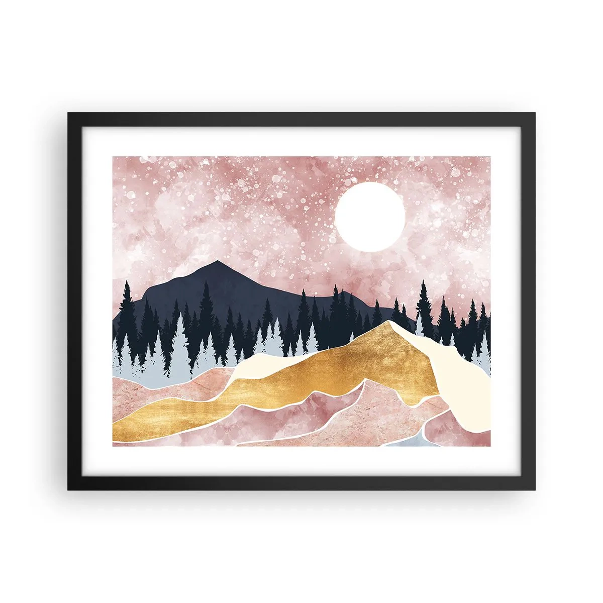 Poster in einem schwarzem Rahmen - Nachtwache - 50x40 cm