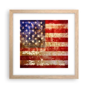 Poster in einem Rahmen aus heller Eiche - Ruhm verblasst nicht - 30x30 cm