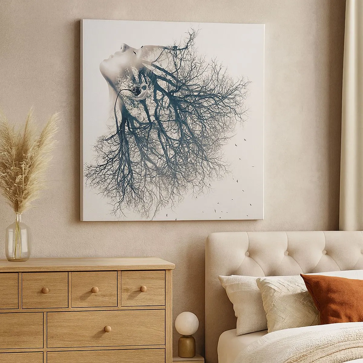 Bild auf Leinwand - Leinwandbild - Dem Rauschen der Bäume lauschen - 30x30 cm