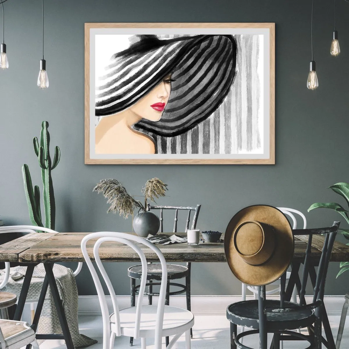 Poster in einem Rahmen aus heller Eiche - Wo soll ich dich finden? - 40x30 cm