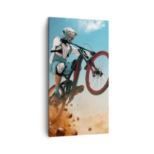 Bild auf Leinwand - Leinwandbild - Fahrrad-Wahnsinn-Dämon - 45x80 cm