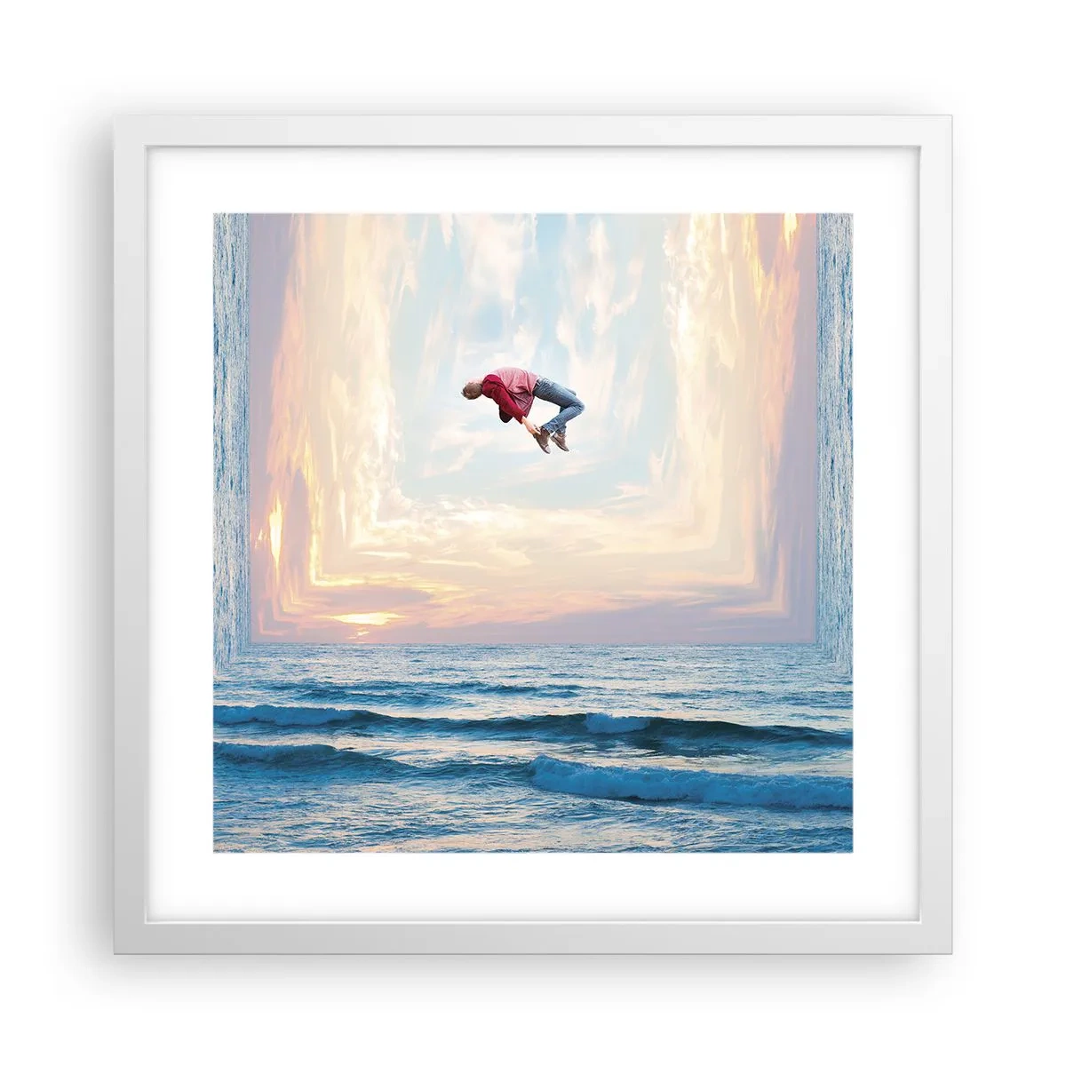 Poster in einem weißen Rahmen - In eine andere Dimension - 40x40 cm