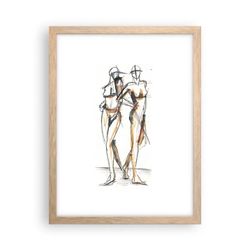 Poster in einem Rahmen aus heller Eiche - Studie der Gnade - 30x40 cm