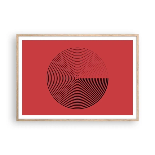 Poster in einem Rahmen aus heller Eiche - Kreisbewegung - 100x70 cm