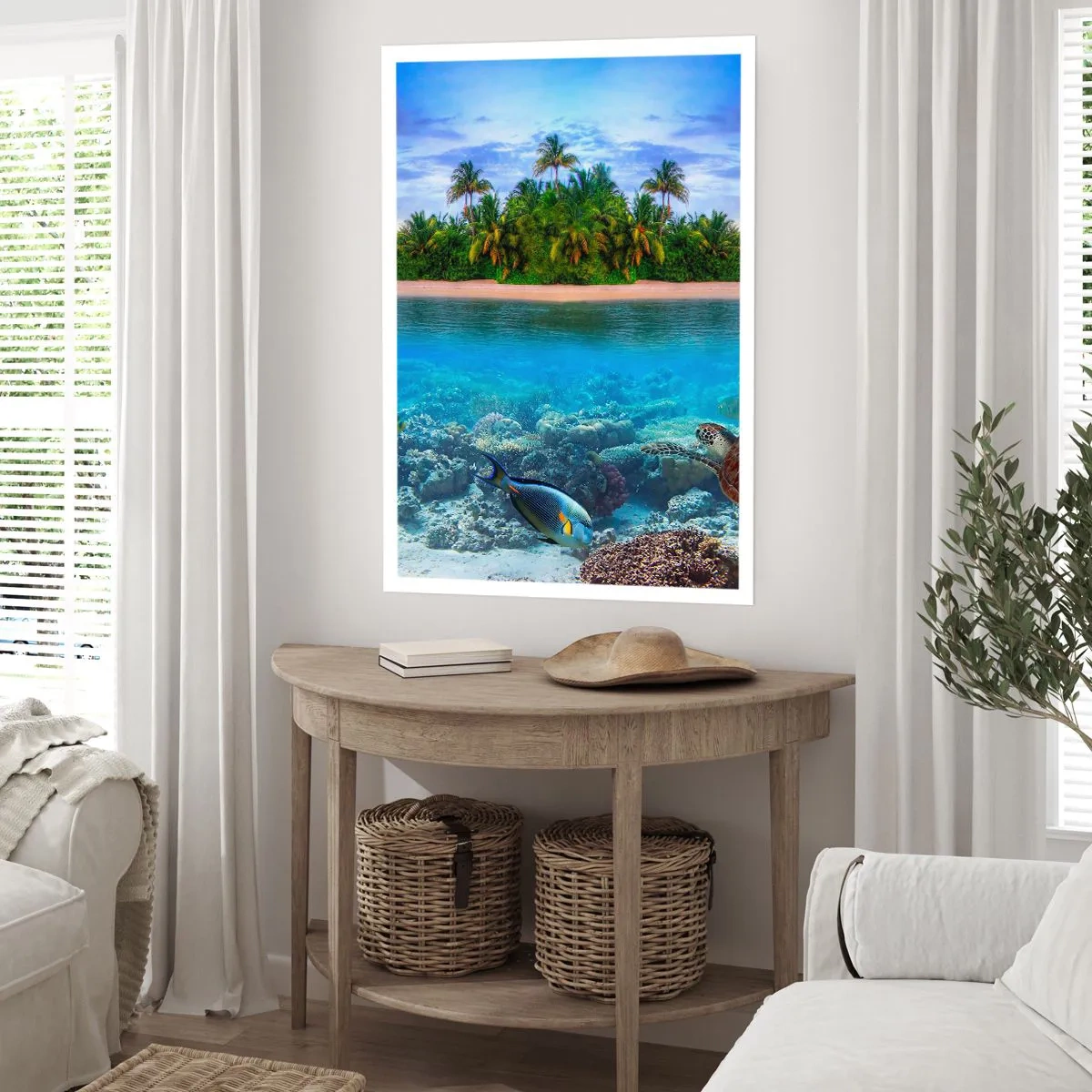 Poster - Heavenly Island lädt dich ein - 40x50 cm