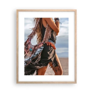 Poster in einem Rahmen aus heller Eiche - Das Mädchen des Schamanen - 40x50 cm