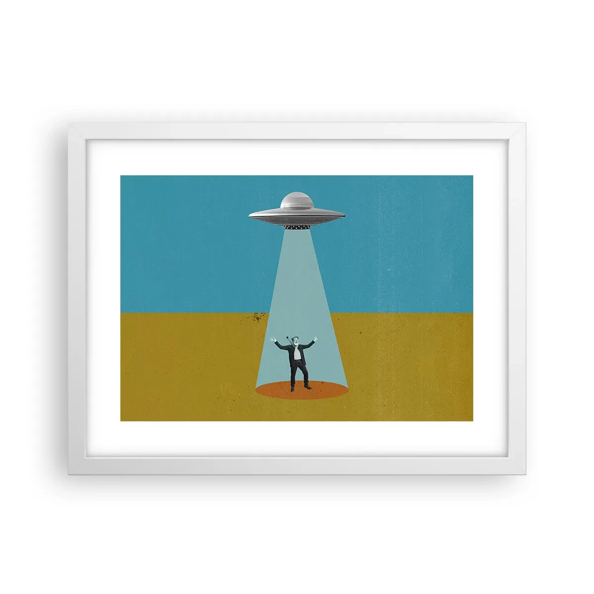 Poster in einem weißen Rahmen - Nahe Begegnung - 40x30 cm