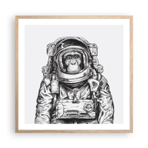 Poster in einem Rahmen aus heller Eiche - Alternative Evolution - 60x60 cm