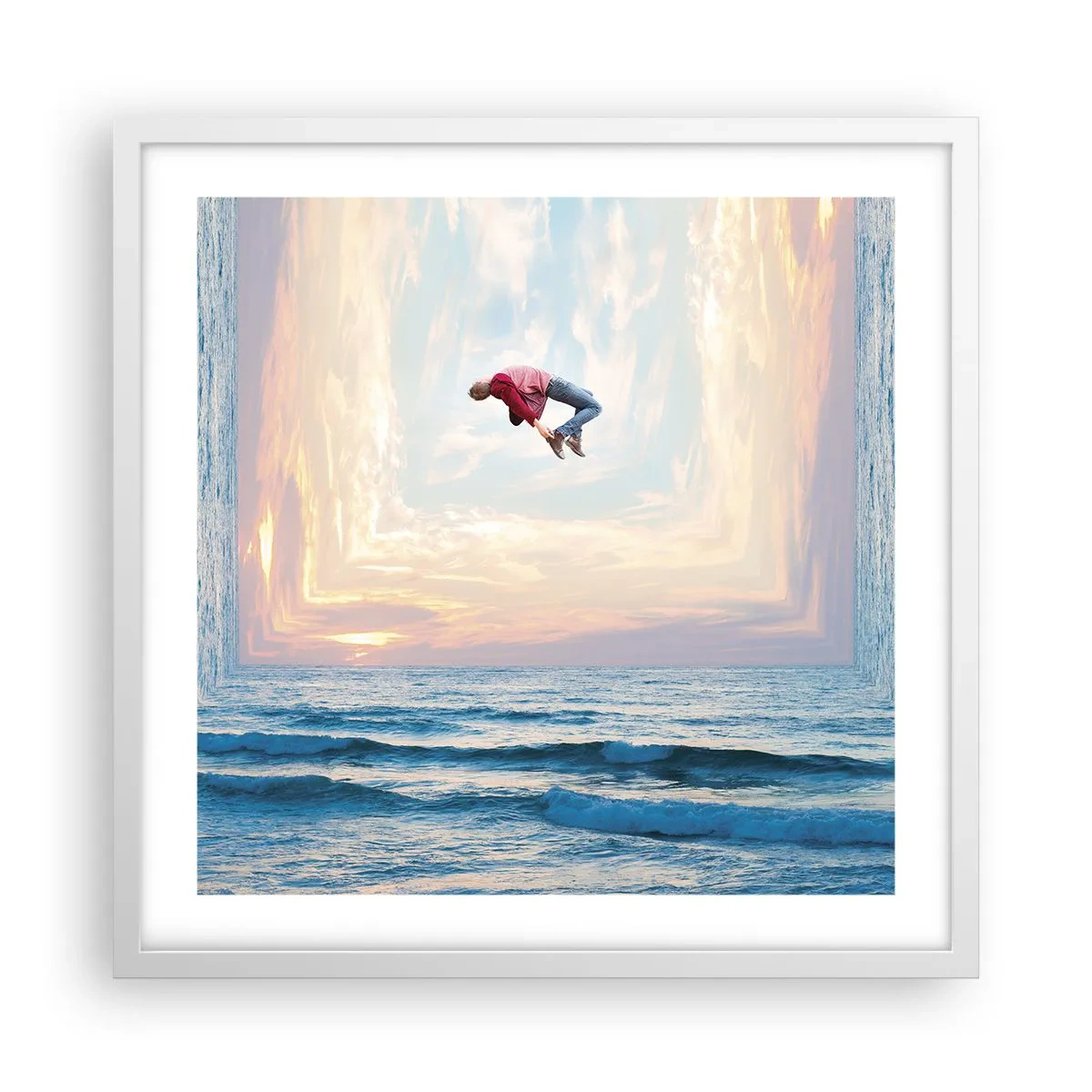 Poster in einem weißen Rahmen - In eine andere Dimension - 50x50 cm