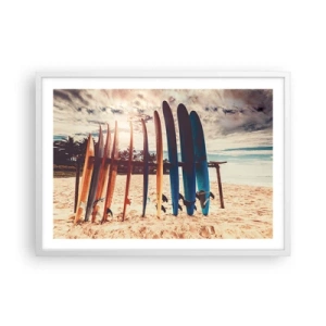 Poster in einem weißen Rahmen - Gute Nacht bis morgen - 70x50 cm