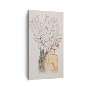 Bild auf Leinwand - Leinwandbild - Gekrönte Schönheit - 45x80 cm