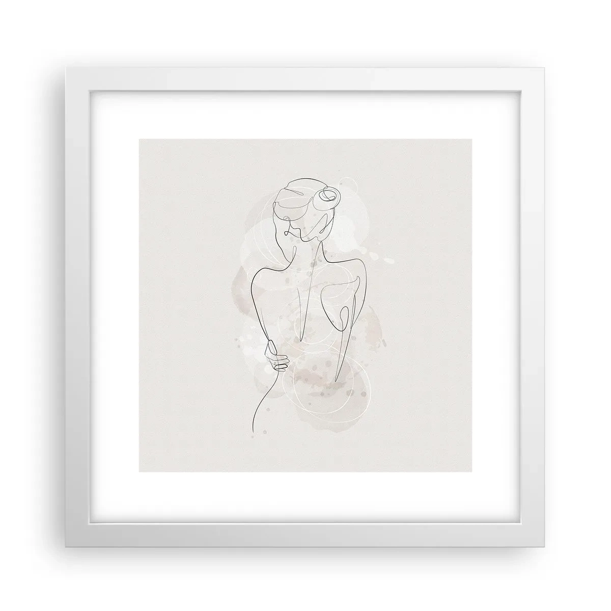 Poster in einem weißen Rahmen - Wie ein sensibles Instrument - 30x30 cm