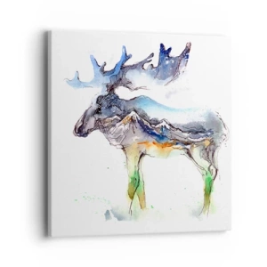 Bild auf Leinwand - Leinwandbild - Der Held eines Wintermärchens - 40x40 cm