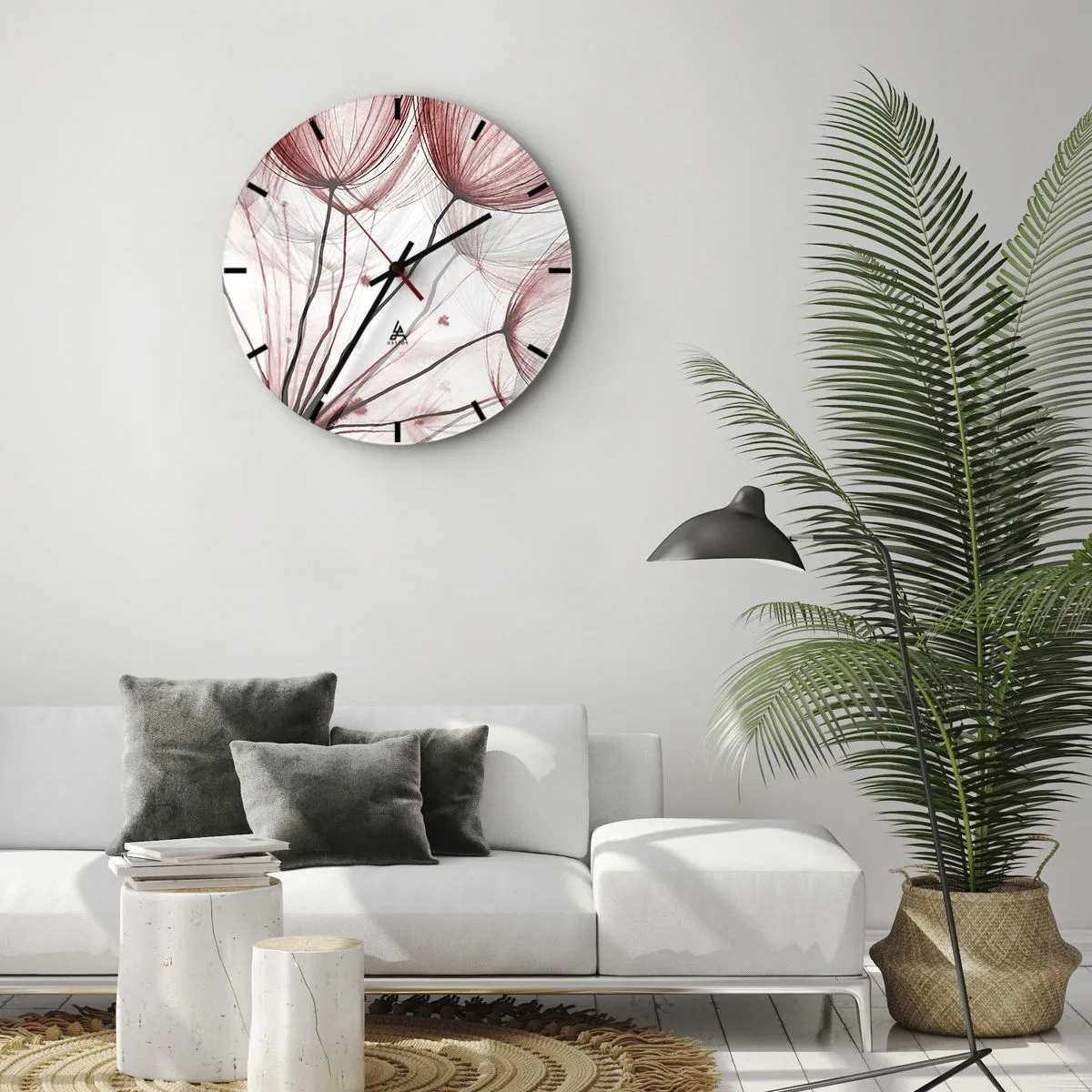 Wanduhr - Glasuhr - Vor der Abfahrt - 40x40 cm