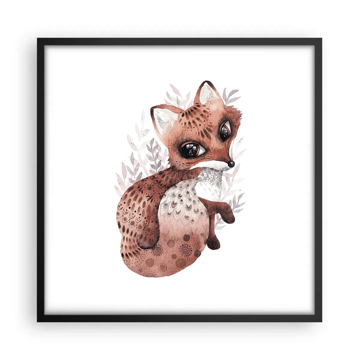 Poster in einem schwarzem Rahmen - Einfach lieben - 50x50 cm