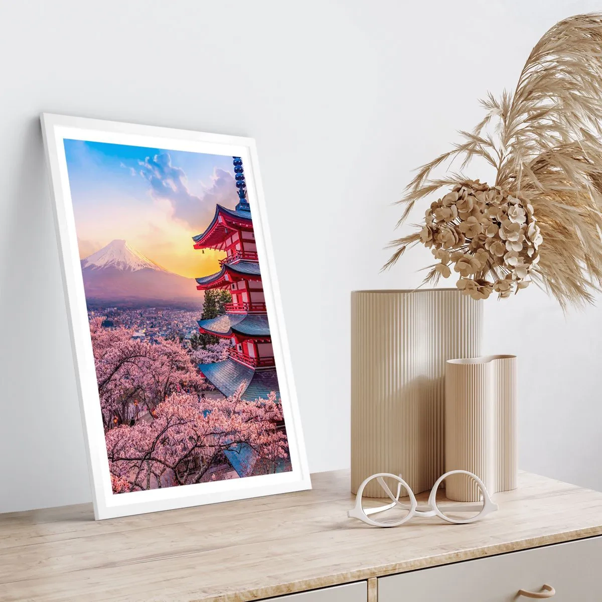 Poster in einem weißen Rahmen - Die Essenz des japanischen Geistes - 50x70 cm