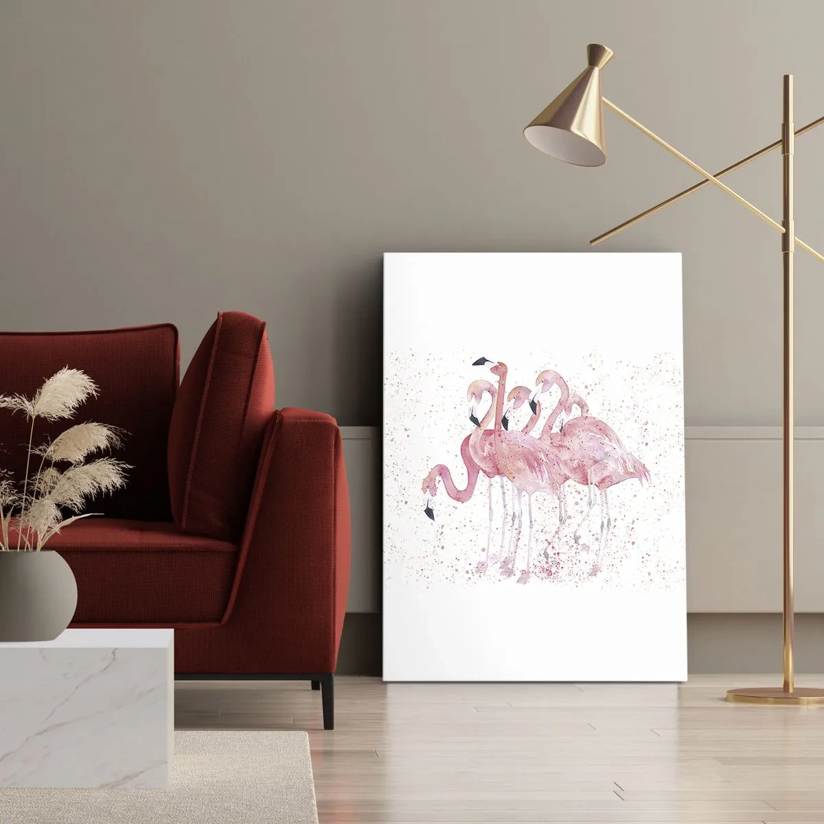 Bild auf Leinwand - Leinwandbild - Rosa Ensemble - 45x80 cm