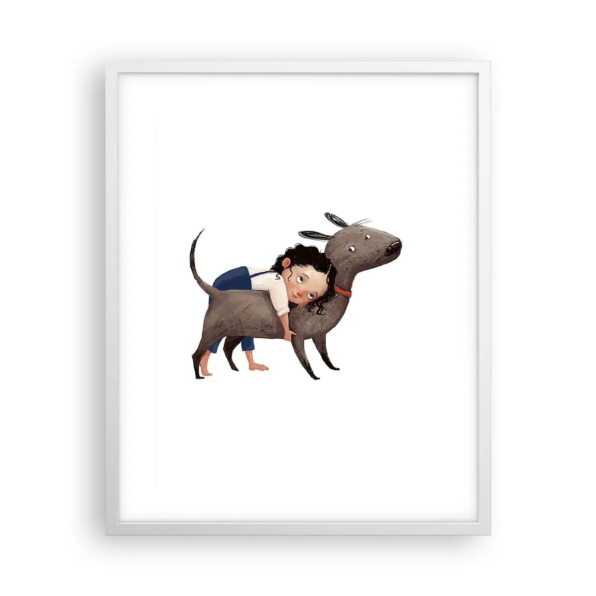 Poster in einem weißen Rahmen - Beste Freunde - 40x50 cm