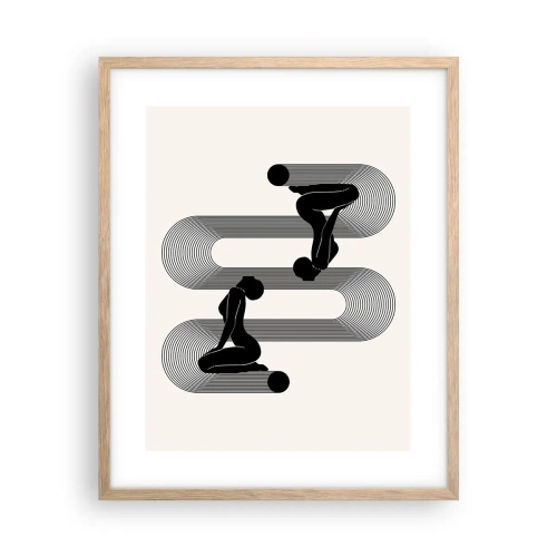 Poster in einem Rahmen aus heller Eiche - Sinnliche Symmetrie - 40x50 cm