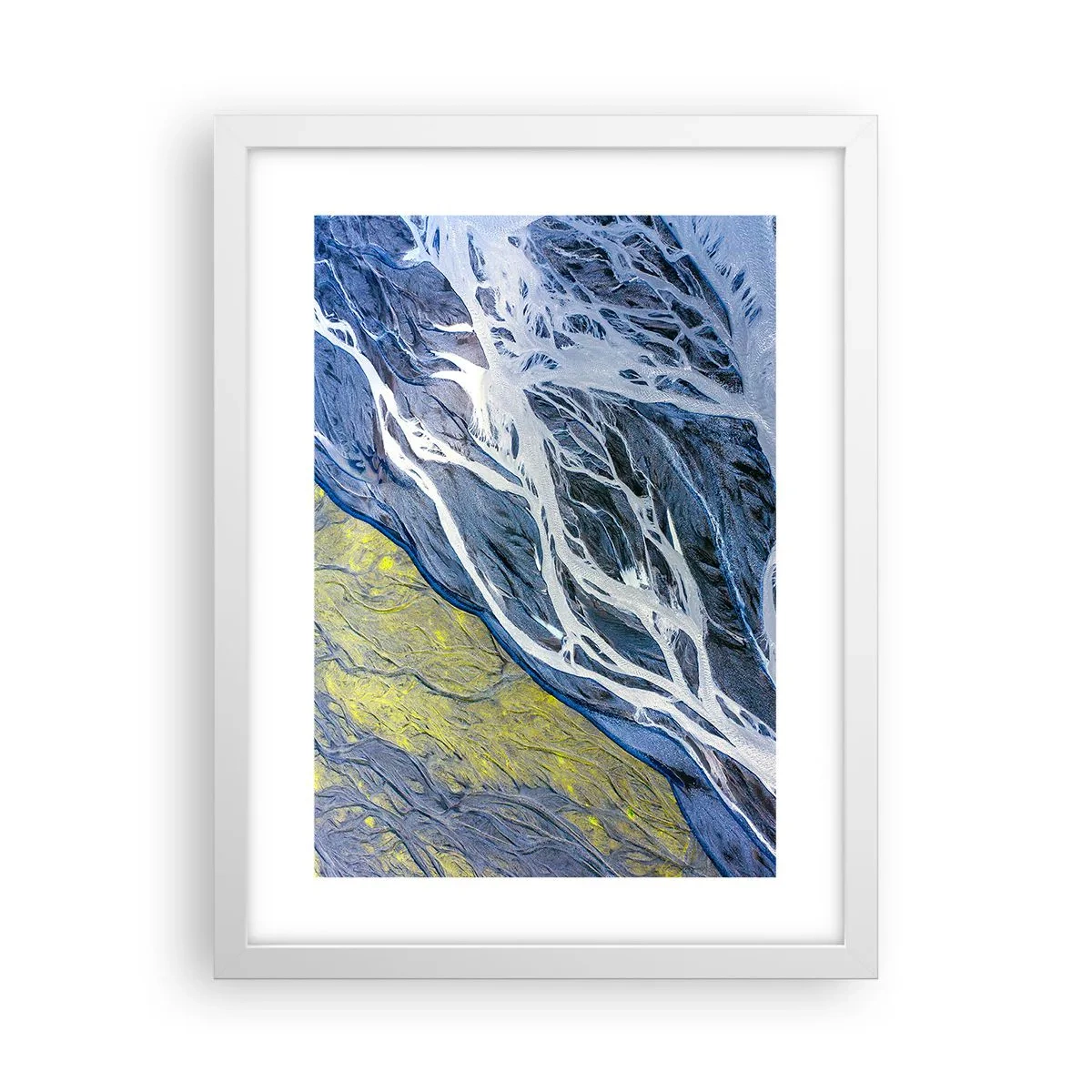 Poster in einem weißen Rahmen - Felsmalereien der Natur - 30x40 cm