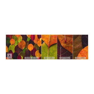 Fototapeten Muster Selbstklebend Deluxe Sticker - Herbstmosaik - Grafik, Bunte Blätter, Stück - 100x30 cm