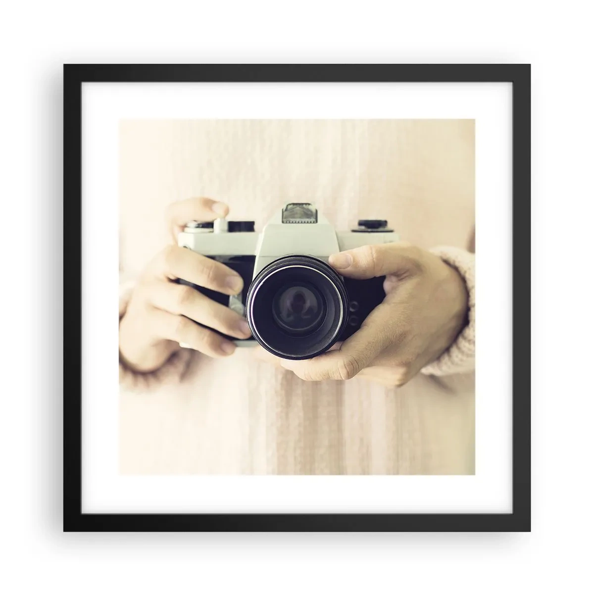 Poster in einem schwarzem Rahmen - Um mehr zu sehen ... - 40x40 cm