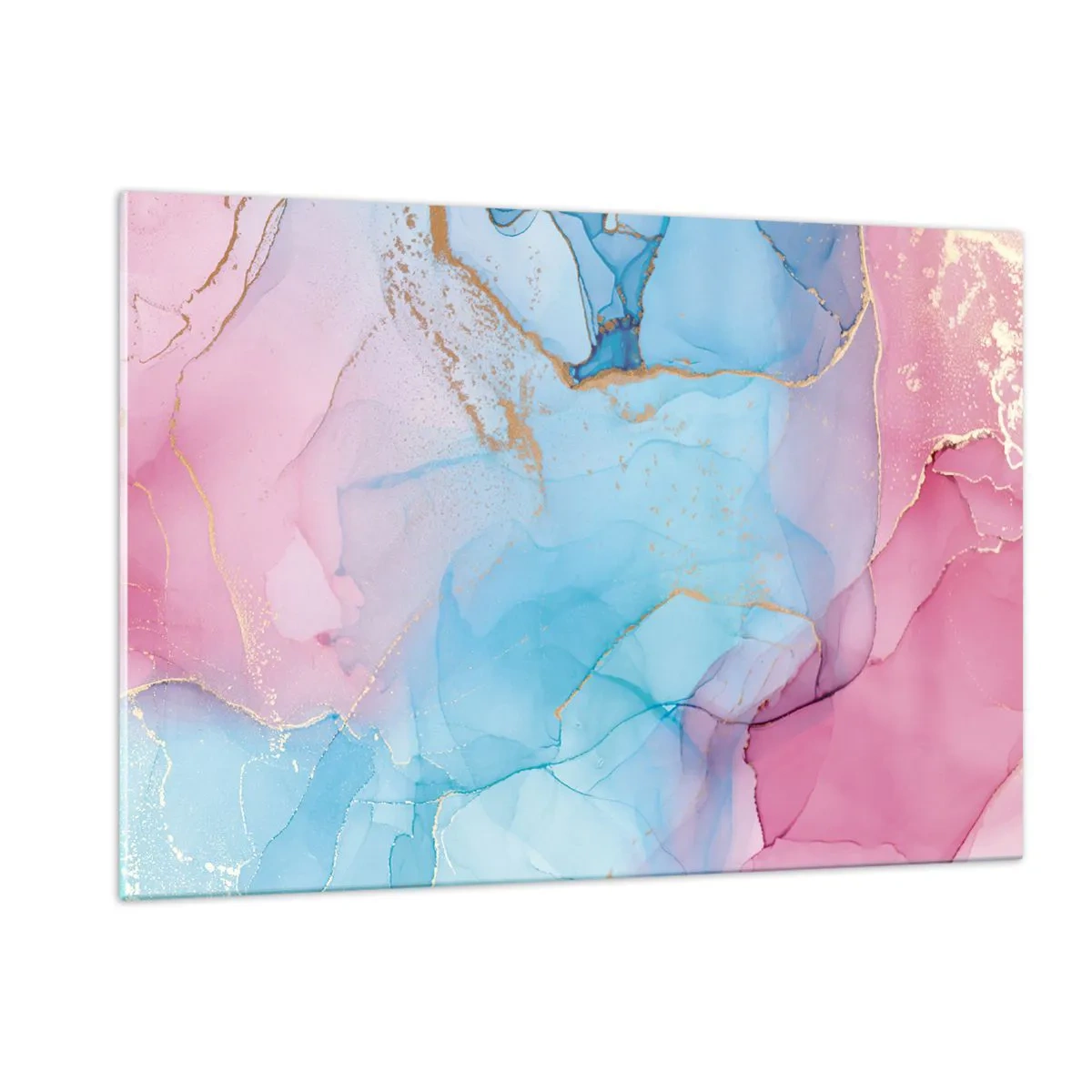 Glasbild - Bild auf glas - Begegnung und gegenseitige Durchdringung - 120x80cm - Begegnung und Durchdringung - Moderne Wanddekoration für Wohnzimmer und Schlafzimmer ARTTOR