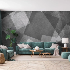 Maßgeschneiderte Fototapete Premium Canvas - Das ewige Symbol für Beständigkeit und Ordnung - Abstraktion, Stück, Schwarz und weiß