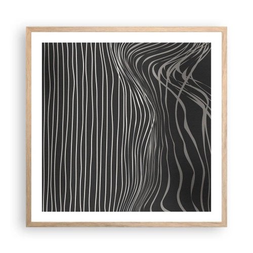 Poster in einem Rahmen aus heller Eiche - Rhythmus und Akzent - 60x60 cm