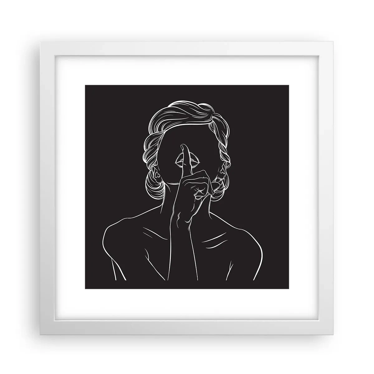 Poster in einem weißen Rahmen - Schönheit erblüht in der Stille - 30x30 cm