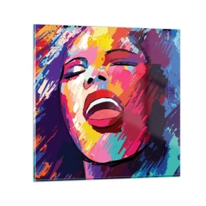 Glasbild - Bild auf glas - Sing mein ganzes Leben - 70x70 cm