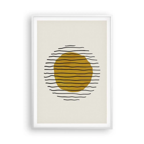 Poster in einem weißen Rahmen - Abstraktion, die vor Hitze zittert - 70x100 cm