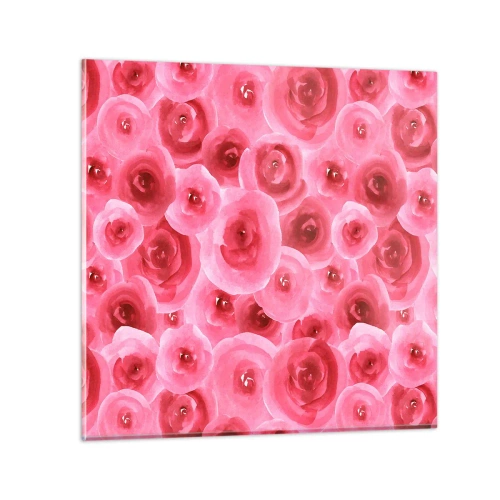 Glasbild - Bild auf glas - Oben und unten Rosen - 30x30 cm