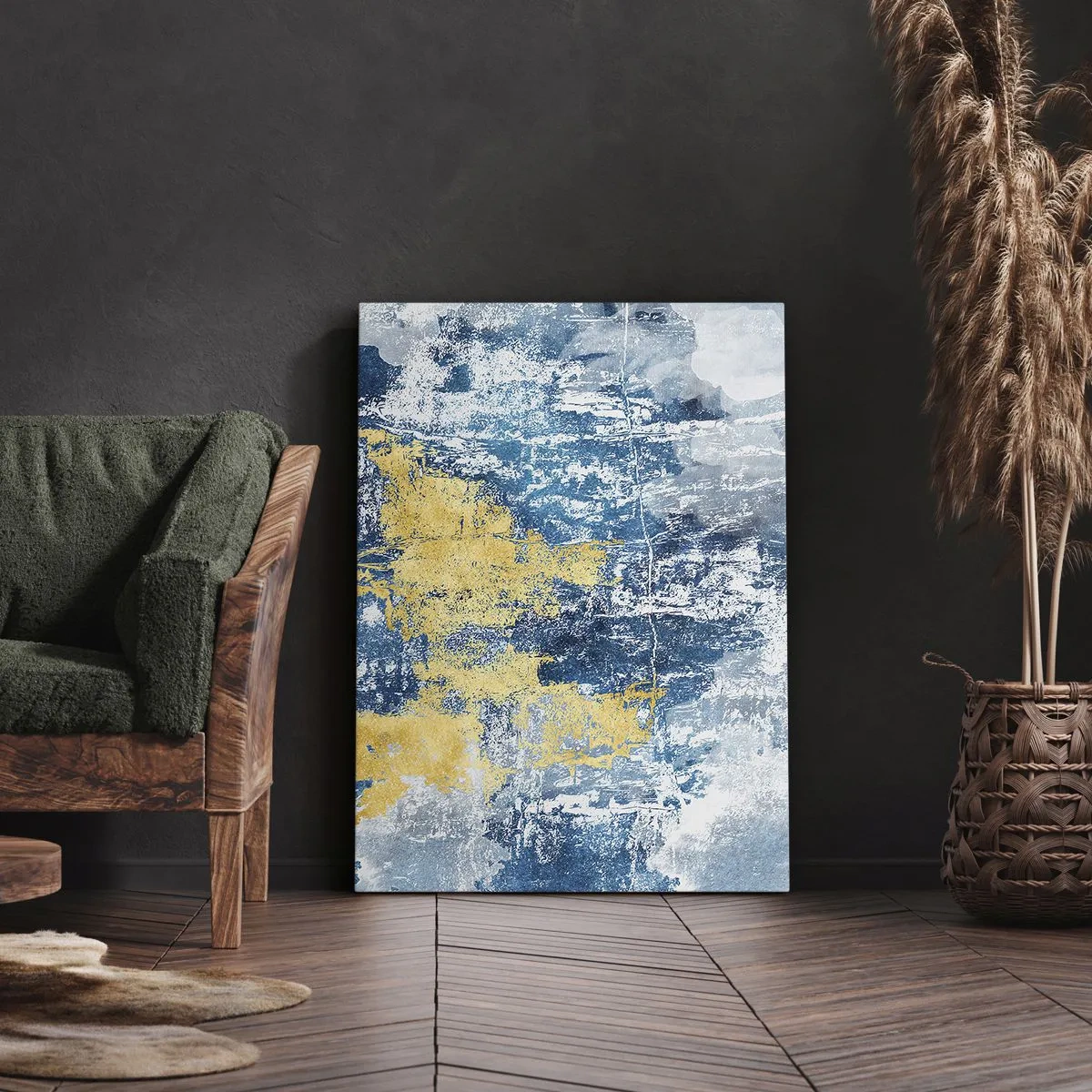 Bild auf Leinwand - Leinwandbild - Abstraktion voller Wetter - 45x80 cm