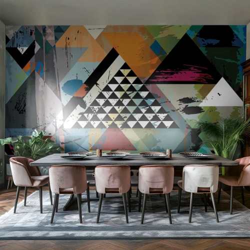 Selbstklebende Fototapete Deluxe Sticker - Wie einfach ist es - Abstraktion, Stück, Grafik - 100x70 cm