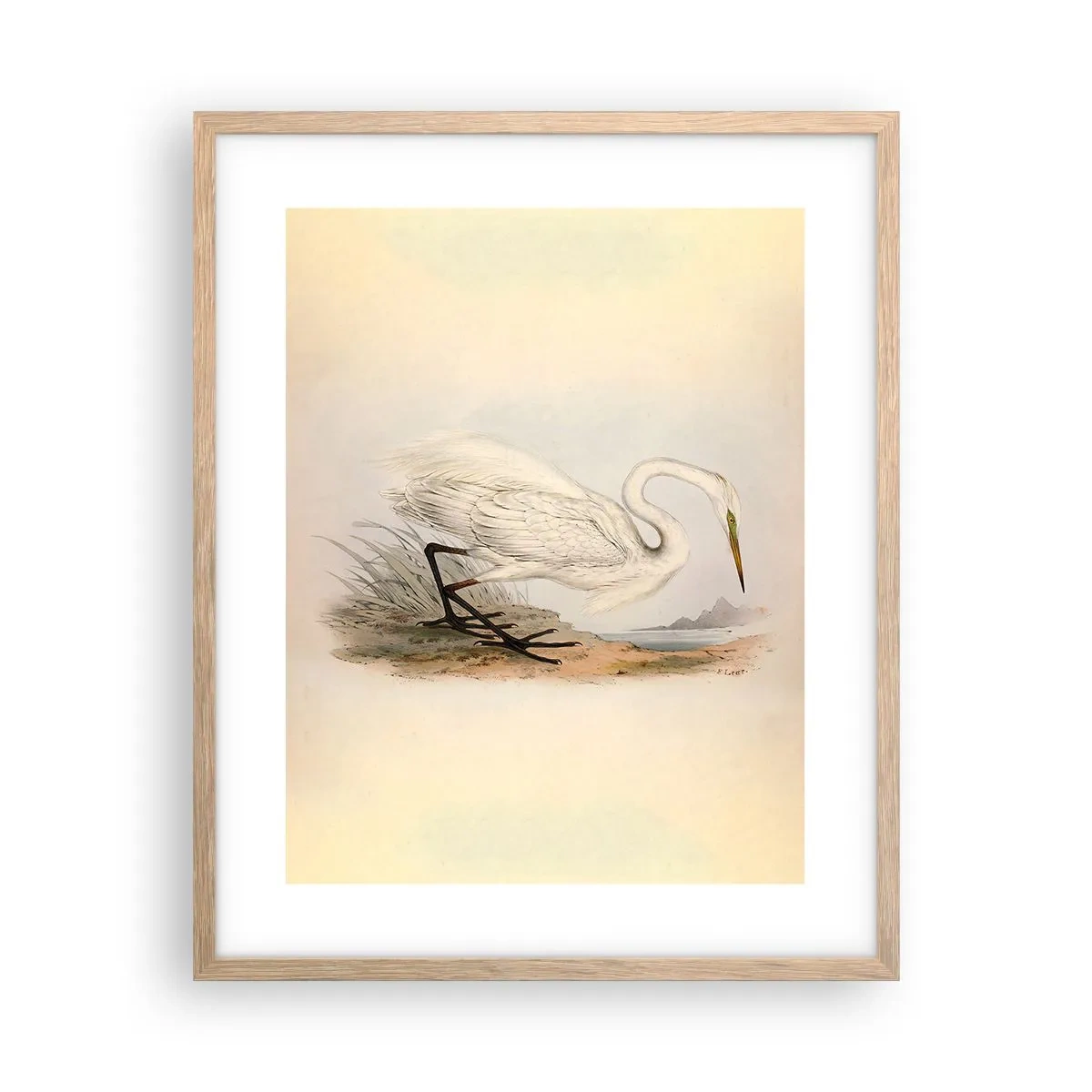 Poster in einem Rahmen aus heller Eiche - Dame auf den Binsen - 40x50 cm