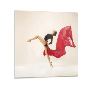 Glasbild - Bild auf glas - Rot und Schwarz - 50x50 cm