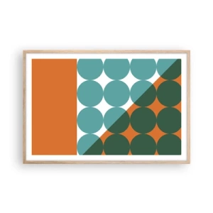 Poster in einem Rahmen aus heller Eiche - Nach oben und schräg - 91x61 cm