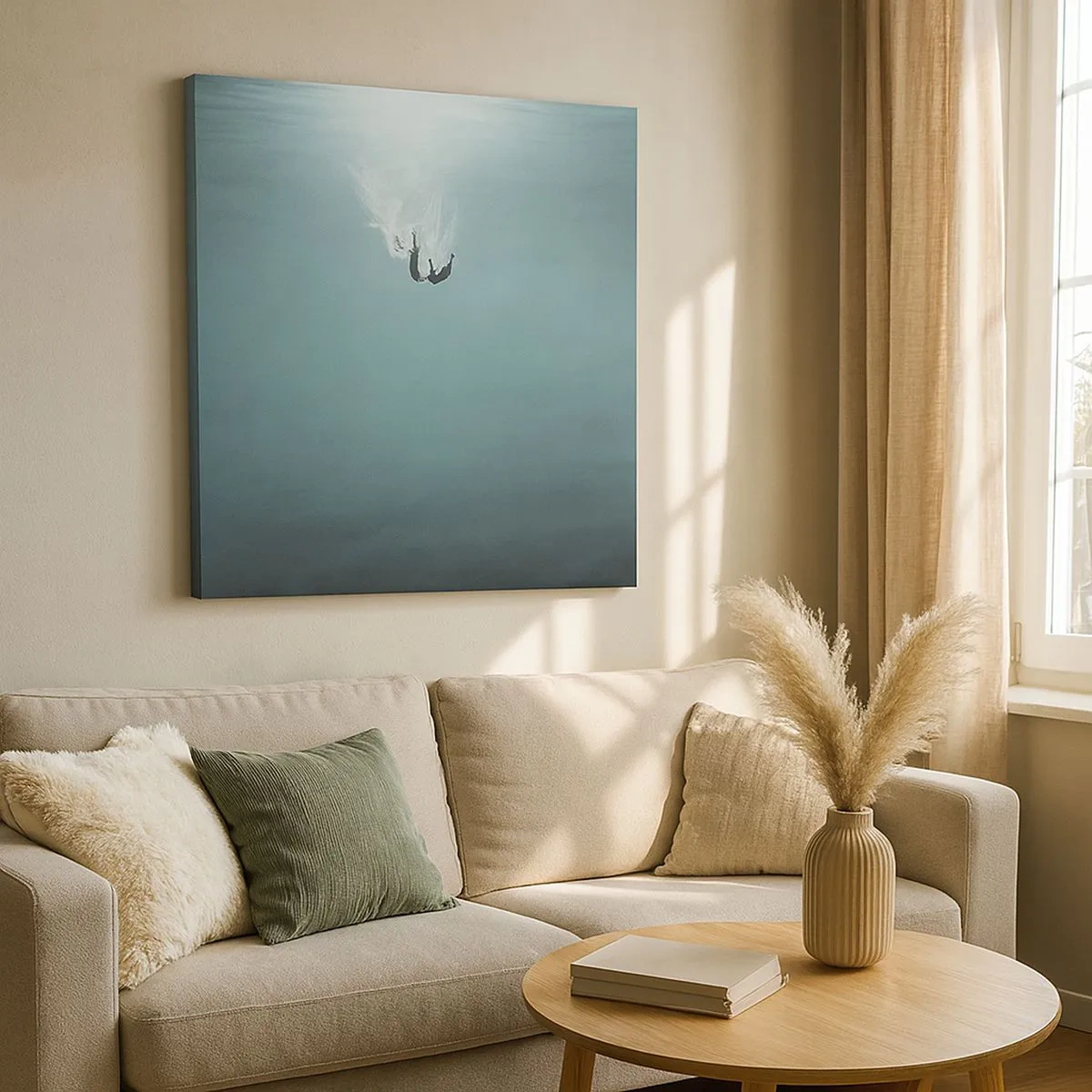 Bild auf Leinwand - Leinwandbild - In den Armen des Ozeans - 30x30 cm