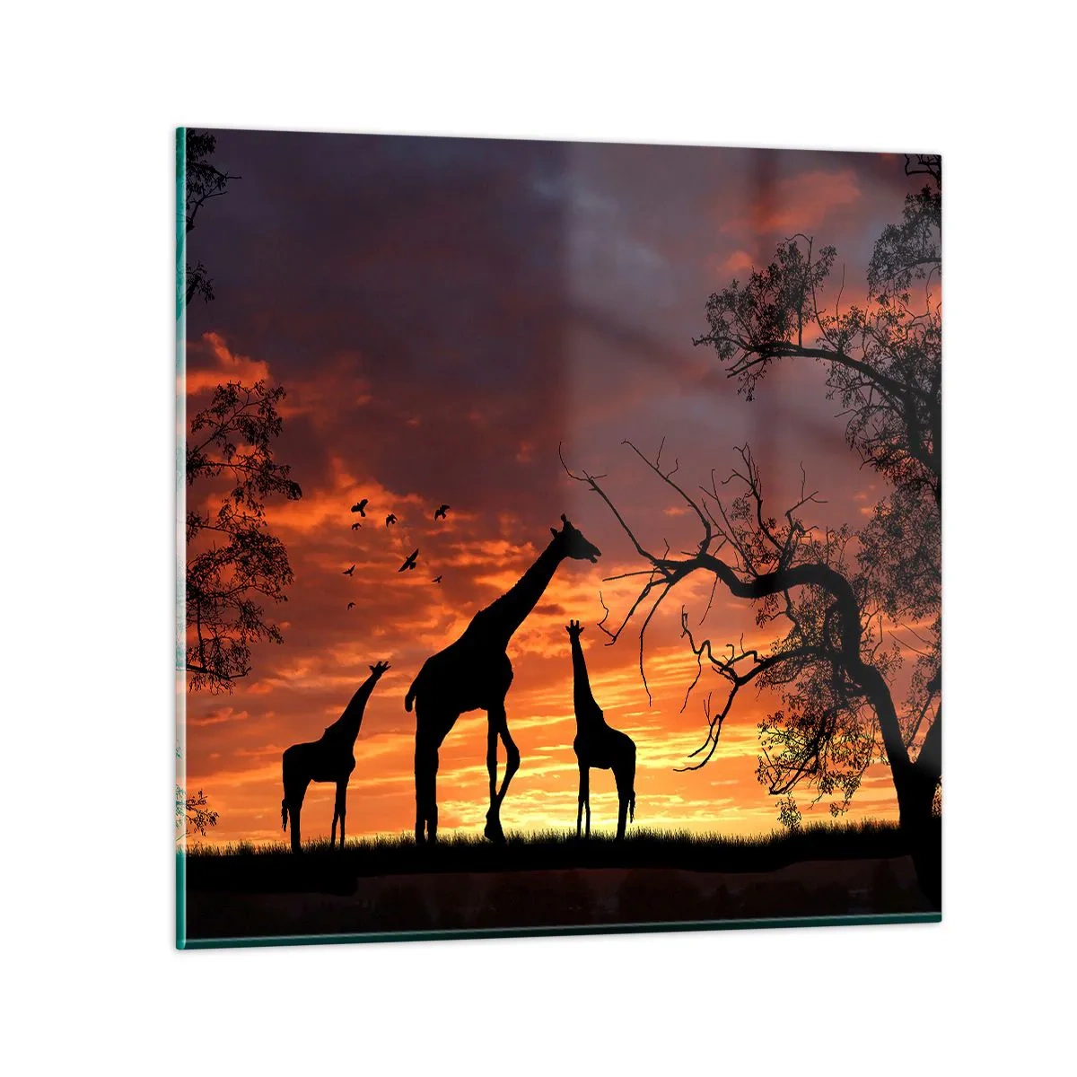 Glasbild - Bild auf glas - Ein kleines Abendessen mit deinen Liebsten - 60x60 cm