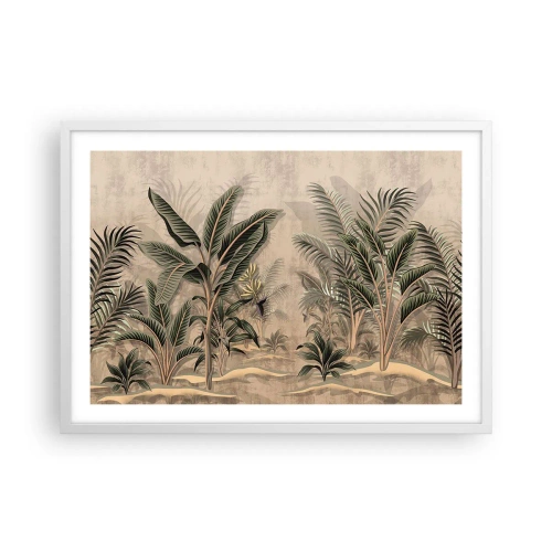 Poster in einem weißen Rahmen - Eine Gravur im Kolonialstil - 70x50 cm