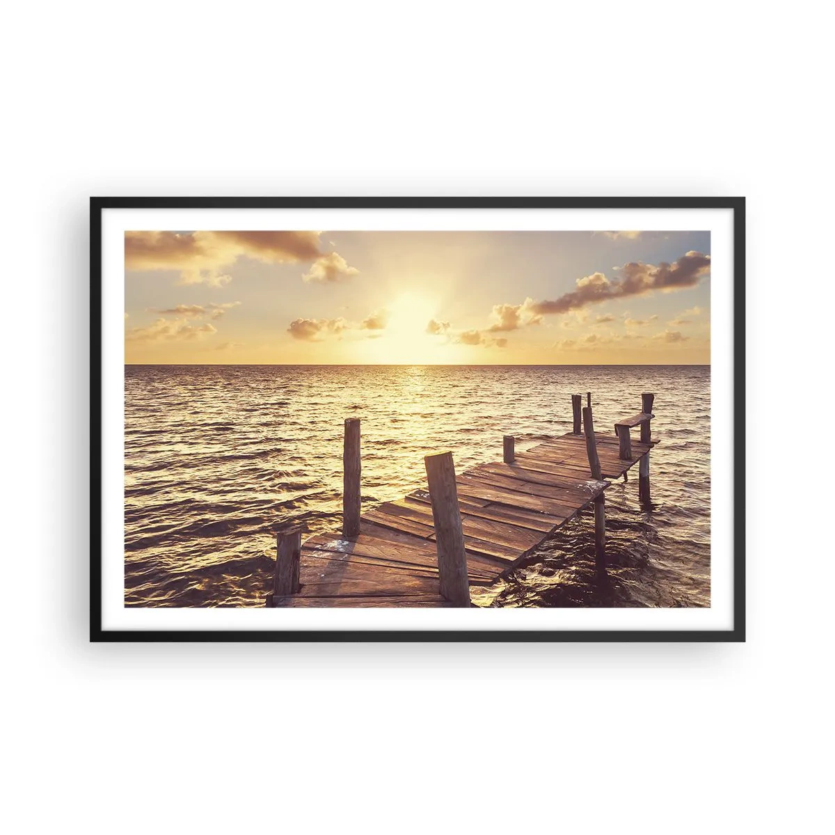 Poster in einem schwarzem Rahmen - Das goldene Land der Sanftmut - 91x61 cm