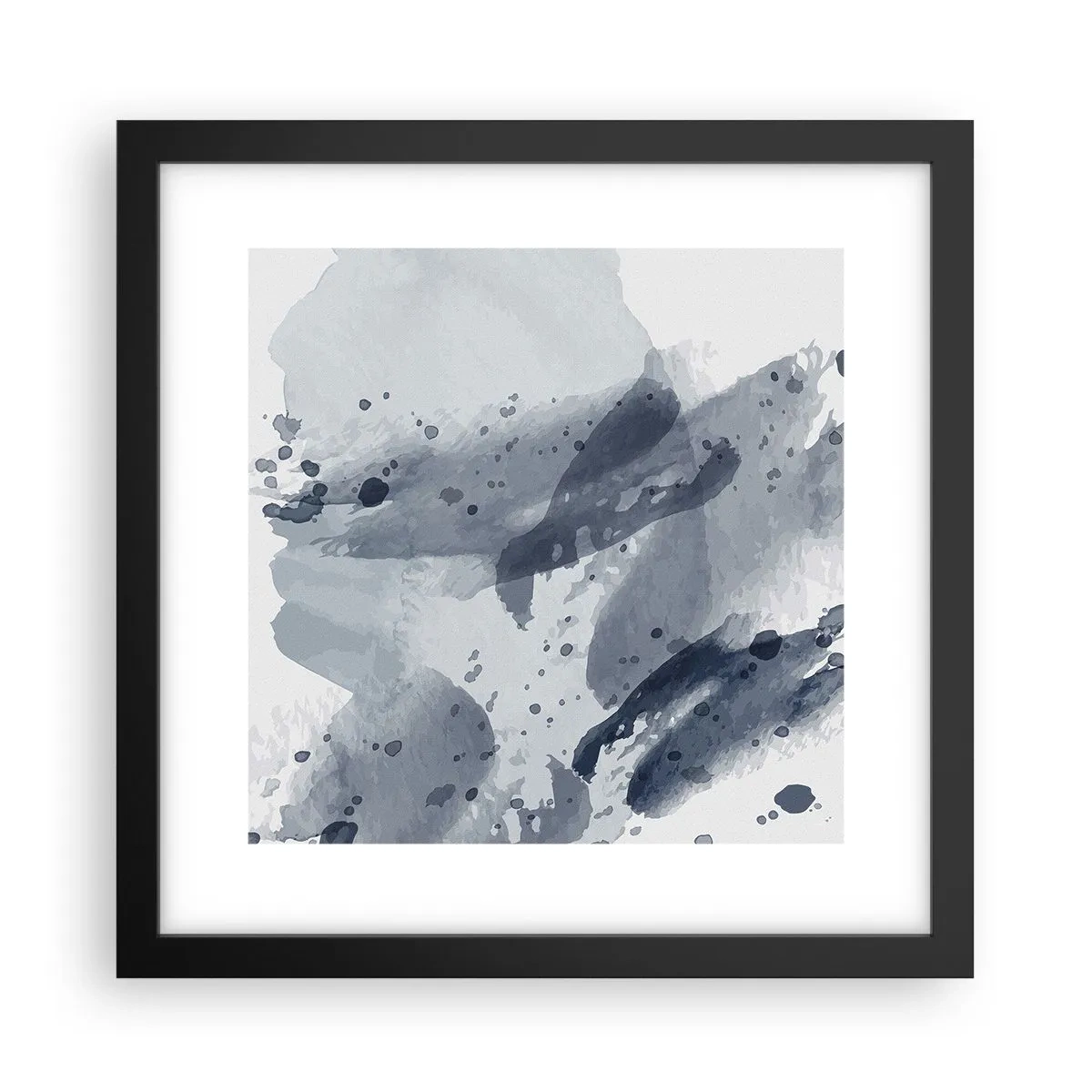 Poster in einem schwarzem Rahmen - Eine Studie über die Natur des Wassers - 30x30 cm